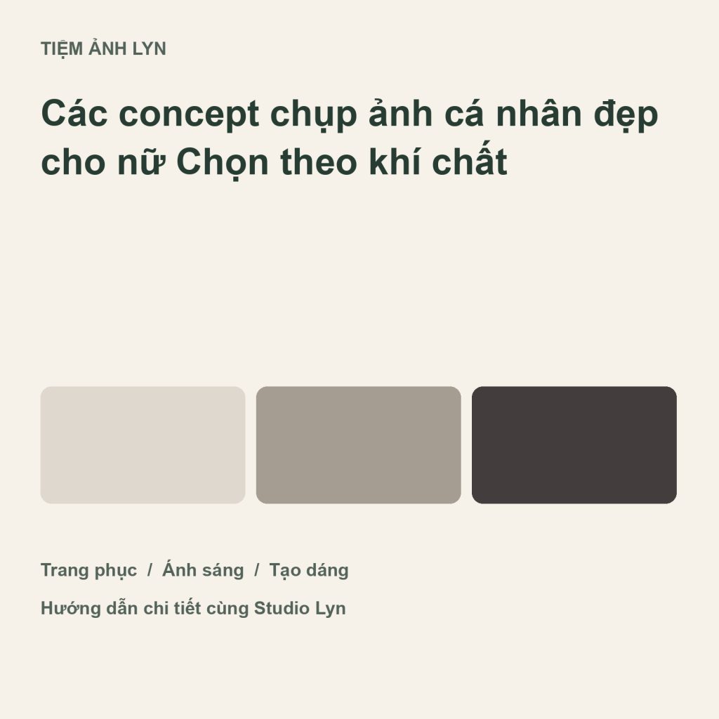 Ảnh bìa hướng dẫn các concept chụp ảnh cá nhân đẹp tại Tiệm Ảnh Lyn