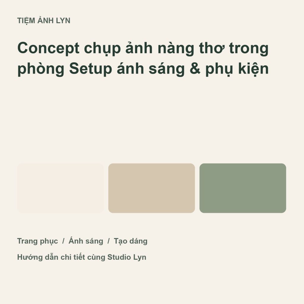 Ảnh bìa hướng dẫn concept chụp ảnh nàng thơ trong phòng tại Tiệm Ảnh Lyn