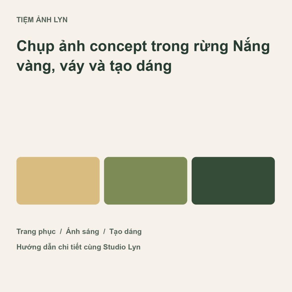 Ảnh bìa hướng dẫn concept chụp ảnh trong rừng tại Tiệm Ảnh Lyn