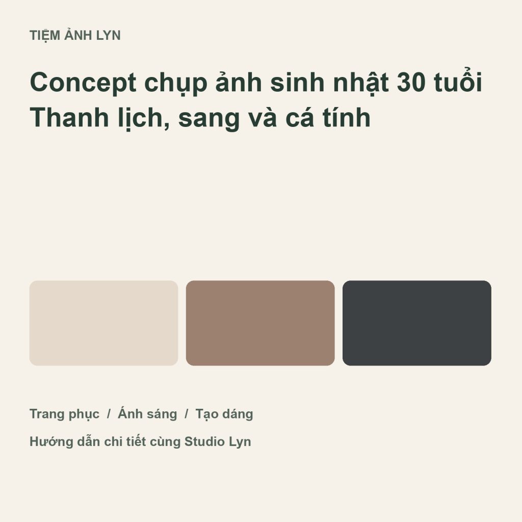 Ảnh bìa hướng dẫn concept chụp ảnh sinh nhật 30 tuổi tại Tiệm Ảnh Lyn