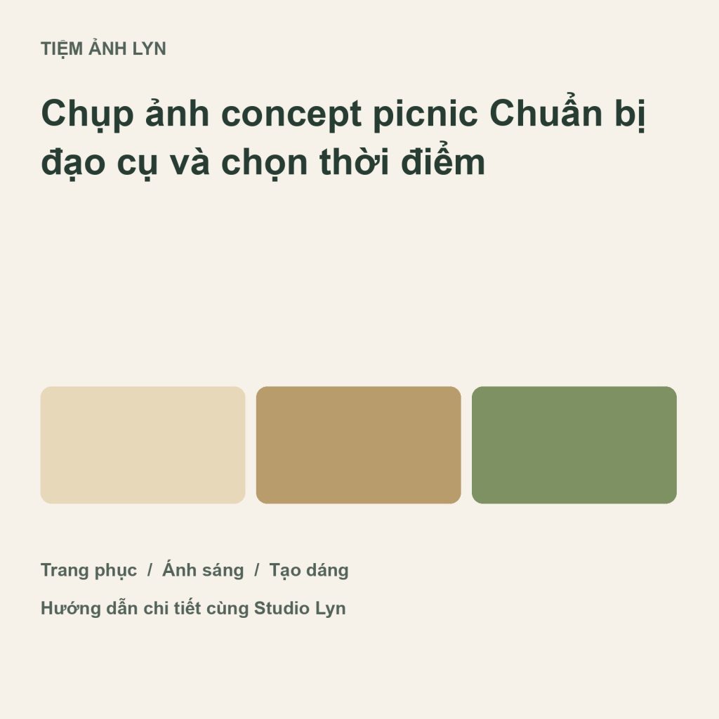 Ảnh bìa hướng dẫn chụp ảnh concept picnic tại Tiệm Ảnh Lyn