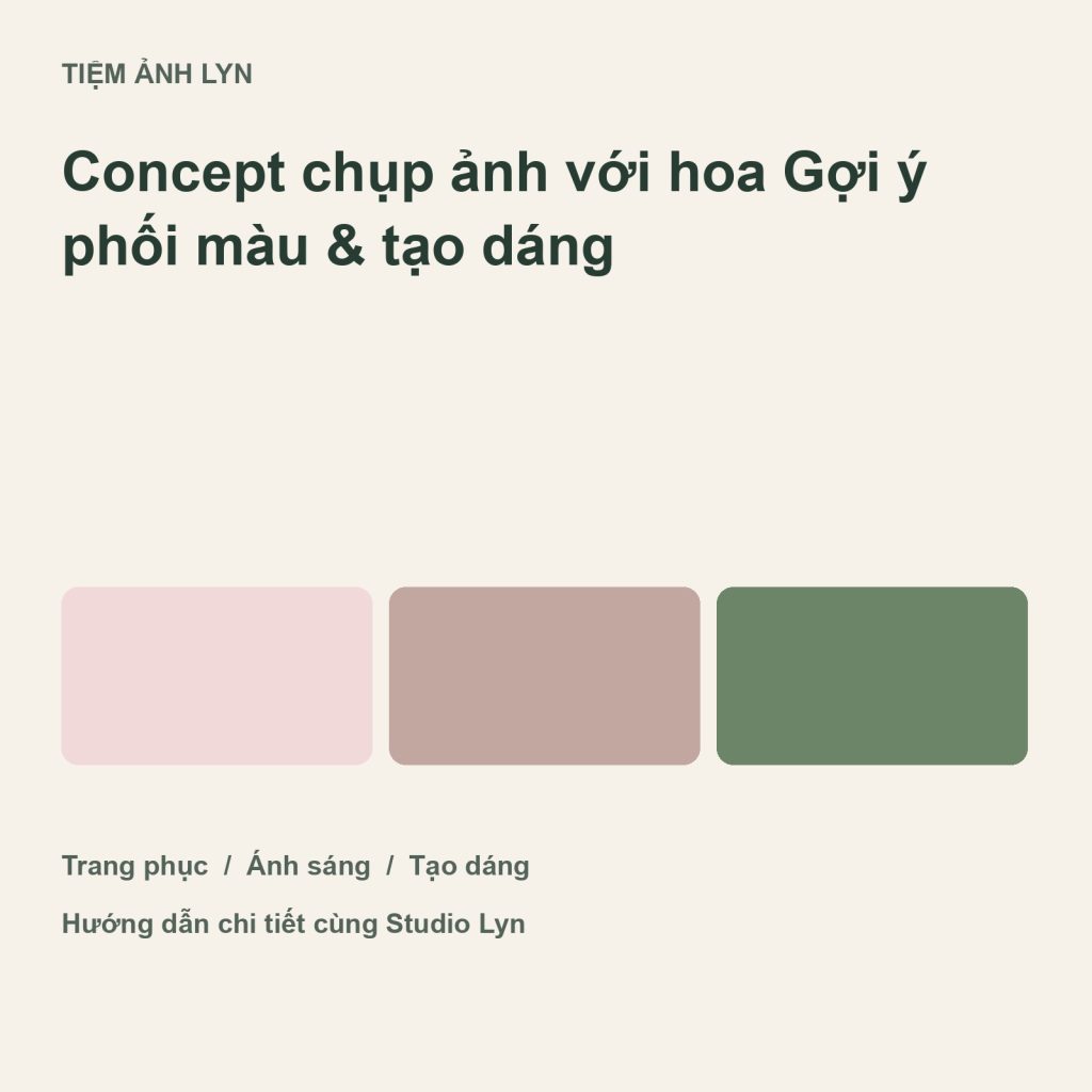 Ảnh bìa hướng dẫn concept chụp ảnh với hoa tại Tiệm Ảnh Lyn